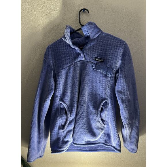Patagonia Jackets & Blazers - Patagonia ReTool Snap T Pullover L Women Fleece Kangaroo POCKET Purple Warm Cozy